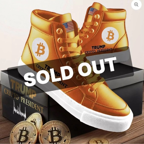 Donald Trump Sneakers x Bitcoin Crypto High Top Sneakers #302/1000 Size 10 Mens - Picture 3 of 13
